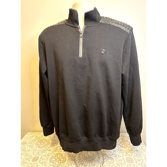 Giorgio di Mare Yachting Collection quarter Zip Pullover Black Jacket, Large EUC - Picture 2 of 16